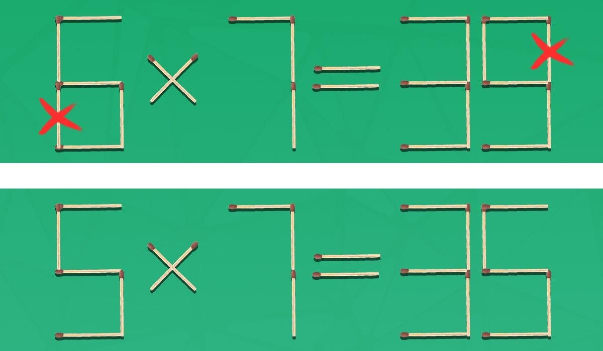 Sie müssen 2 Streichhölzer entfernen, damit die Gleichheit richtig ist: ein kurzer IQ-Test